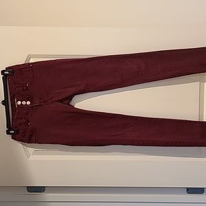 Maroon High Wasited Jeans